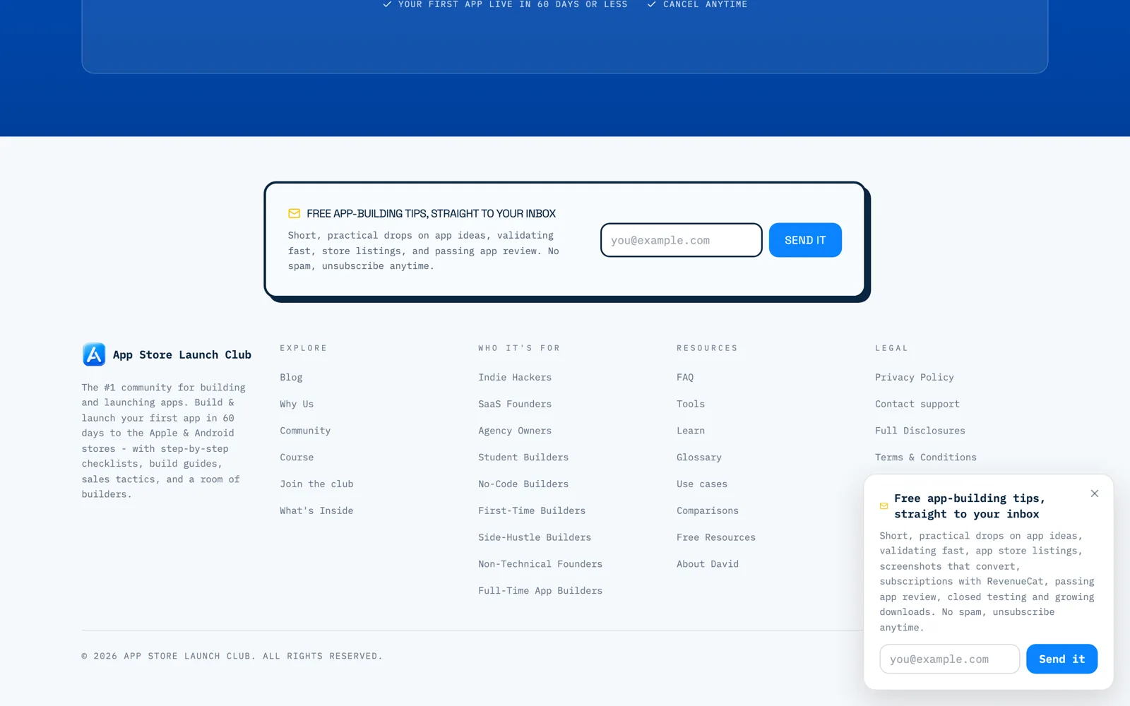 App Store Launch Club: Section