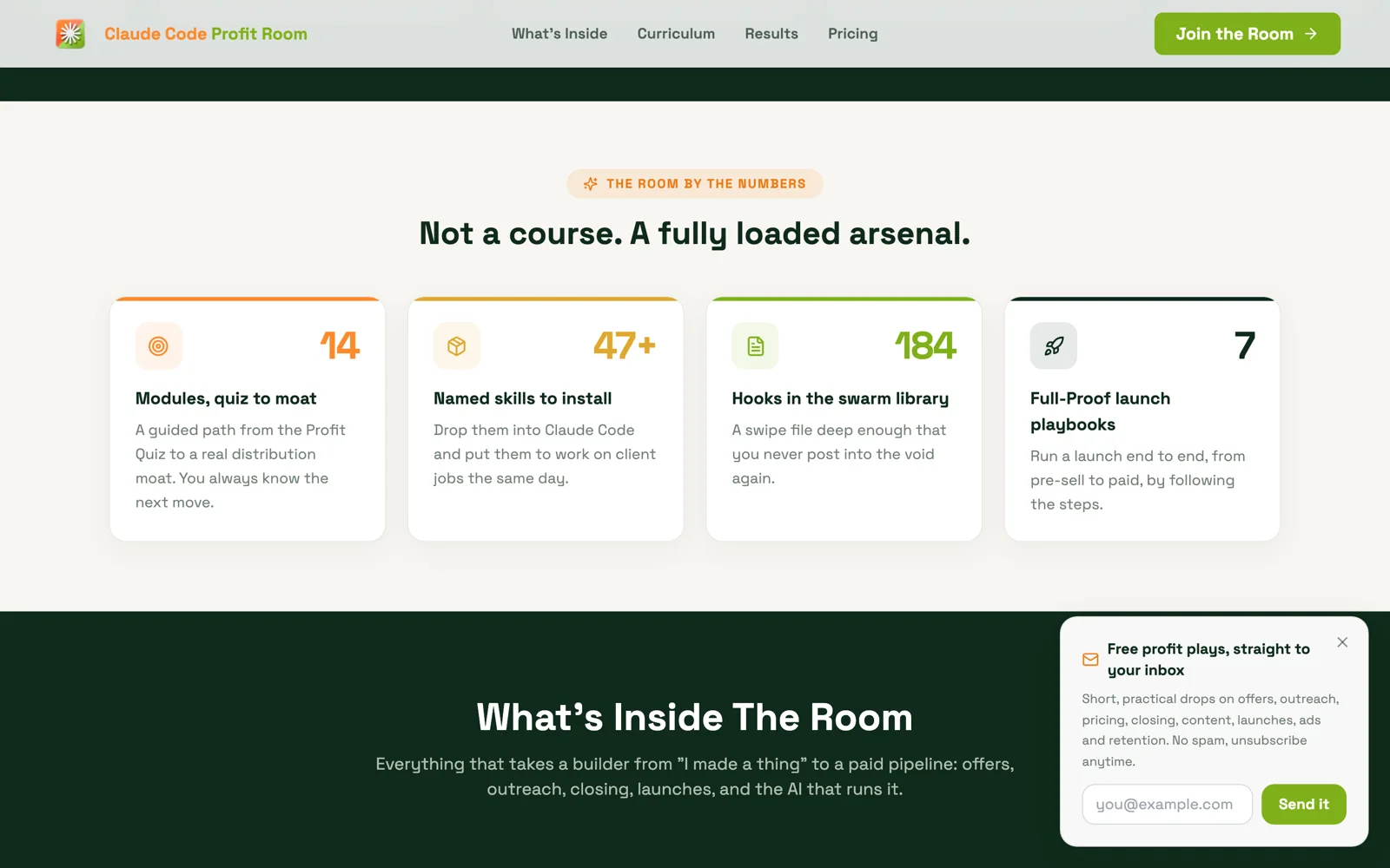 Claude Code Profit Room: Not a course a fully loaded arsenal
