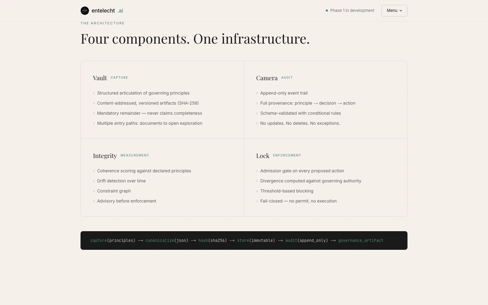 Entelecht AI — website screenshot