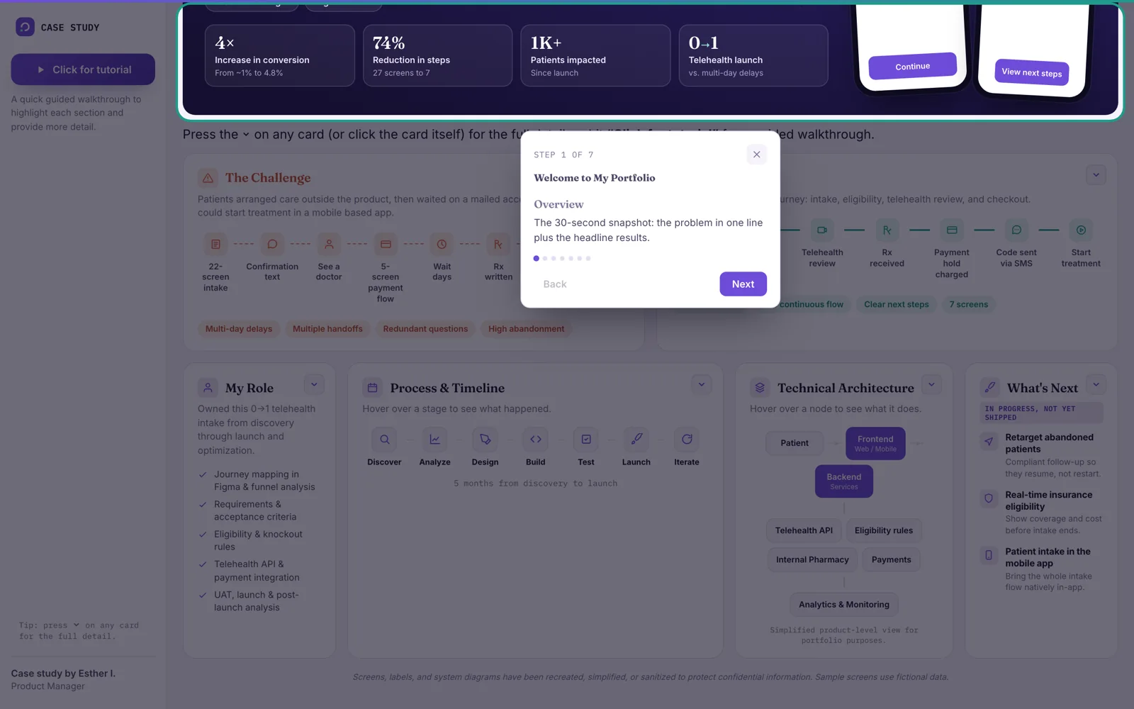 Esther PM — Product Management Case Study: Section