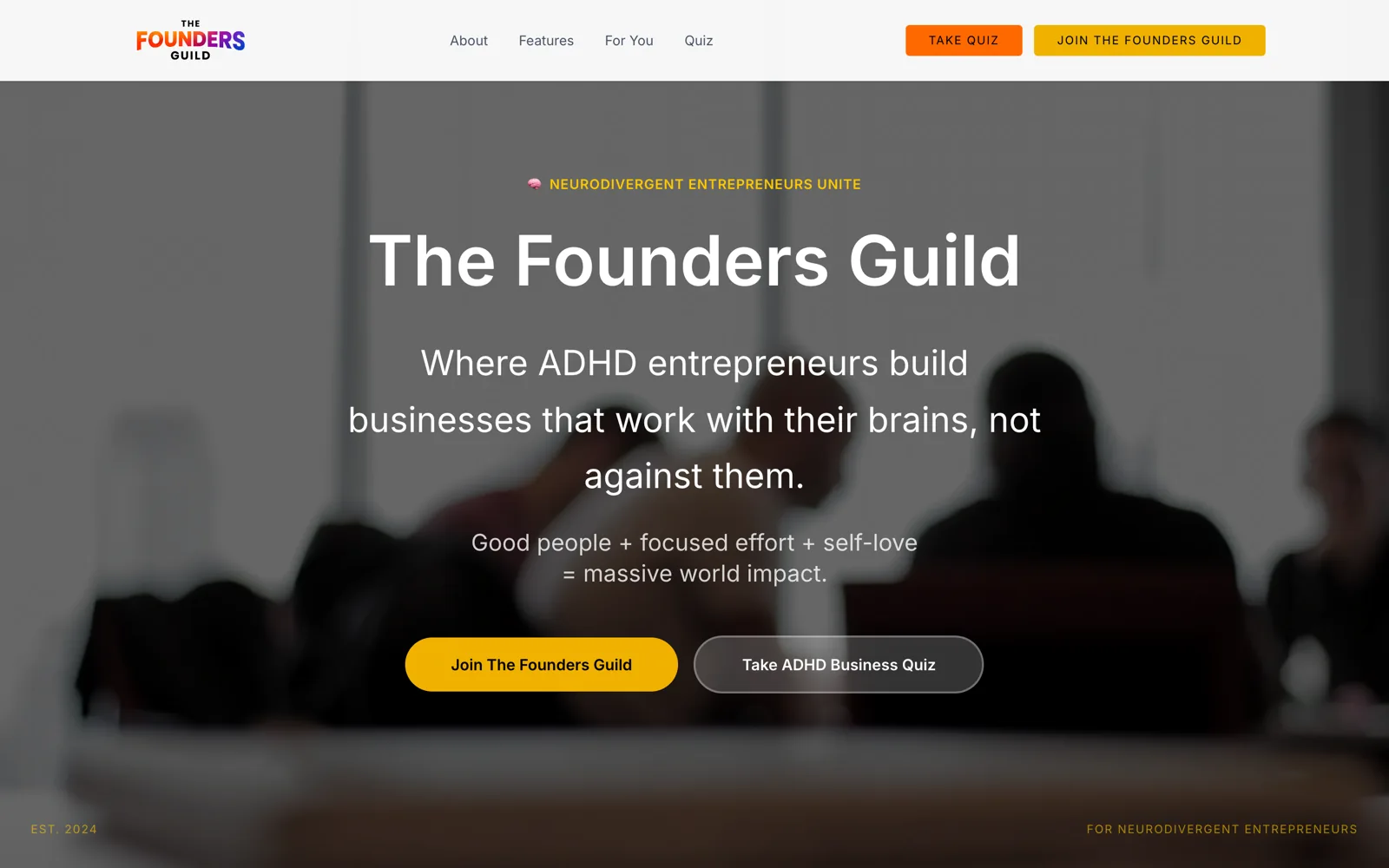 Focus Founders (The Founders Guild) — website screenshot
