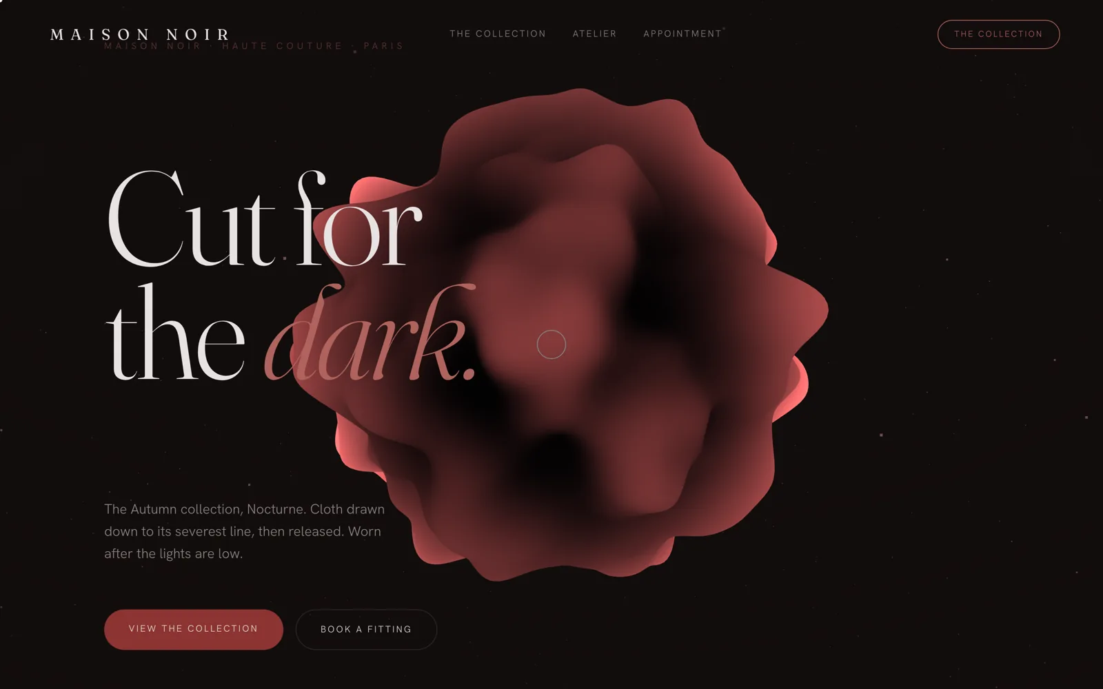 Maison Noir: Website detail