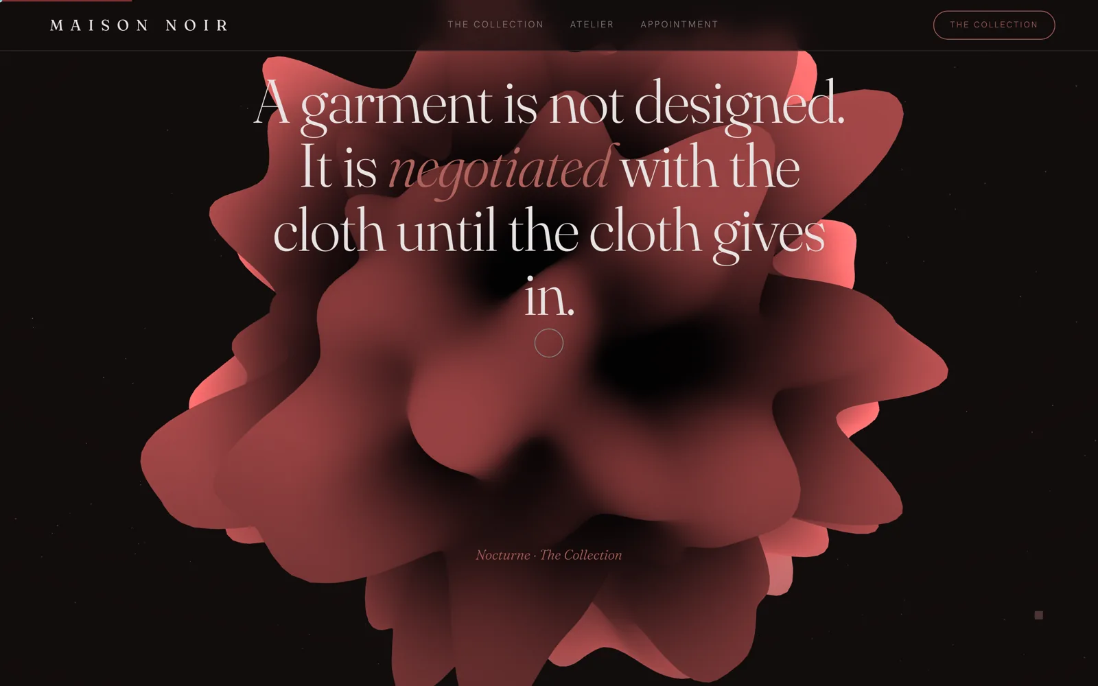 Maison Noir: Website detail