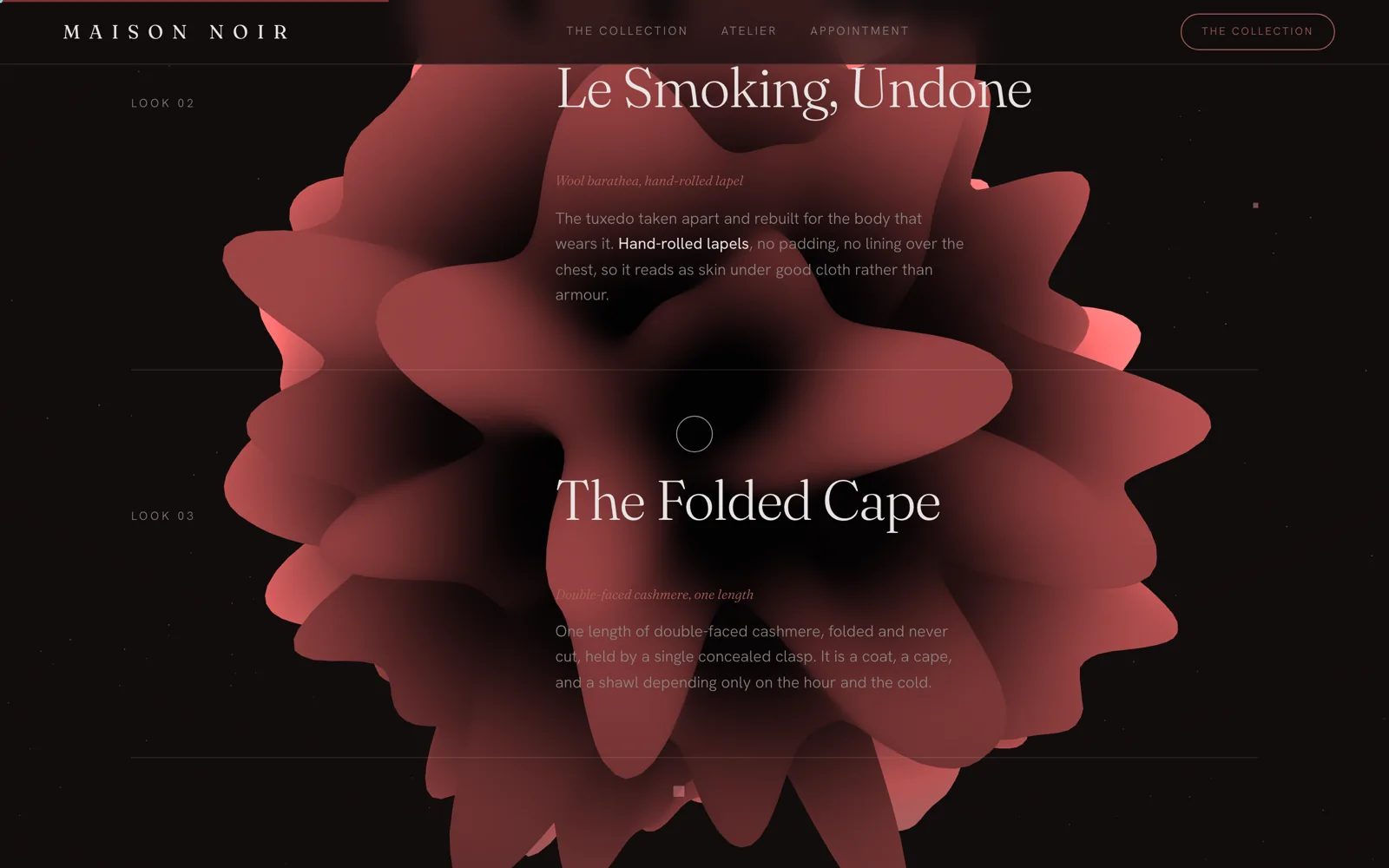 Maison Noir: Website detail