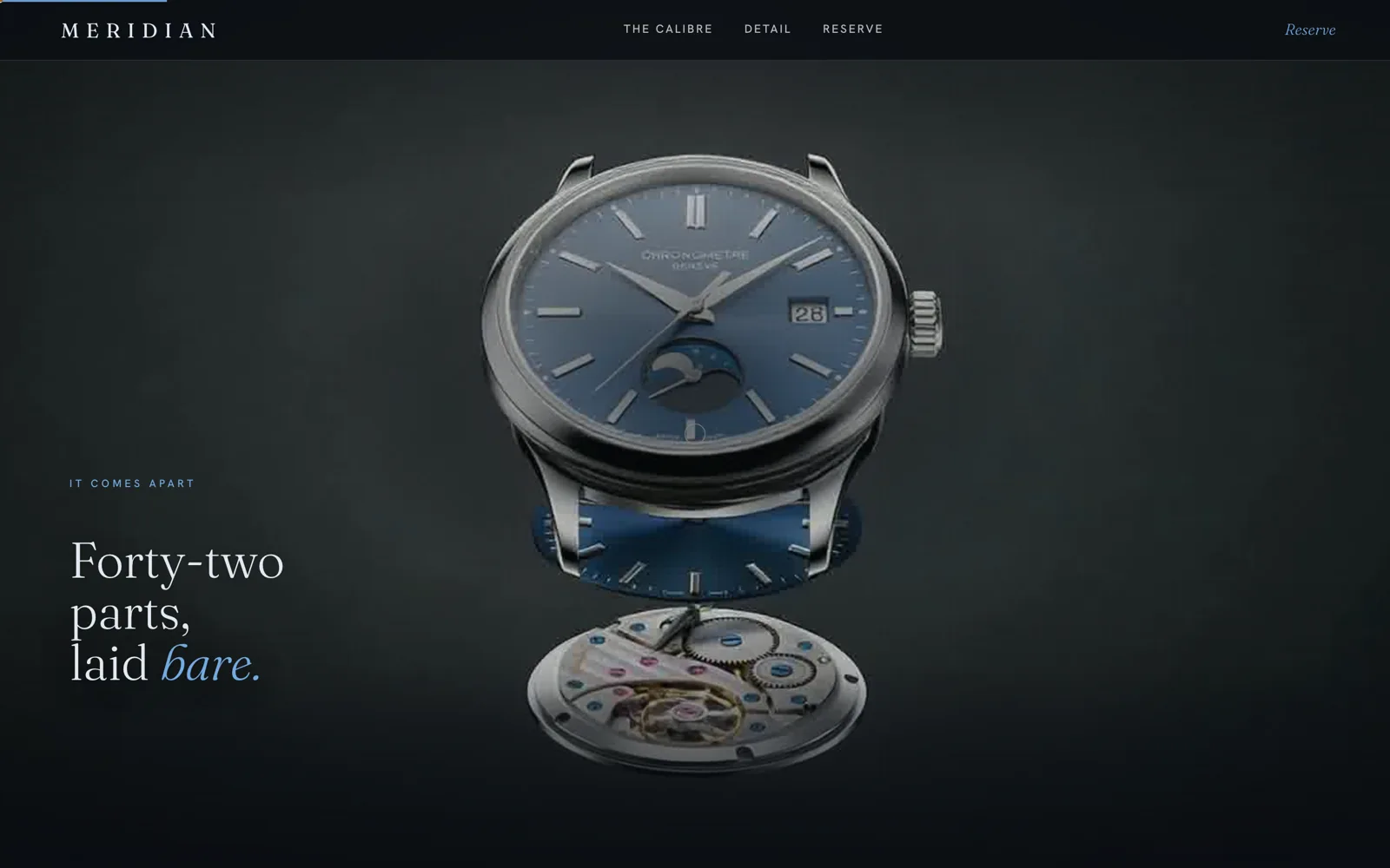 Meridian: Website detail