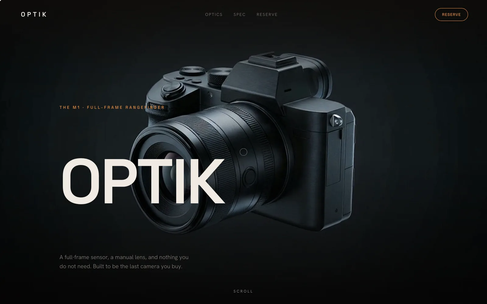Optik: Website detail