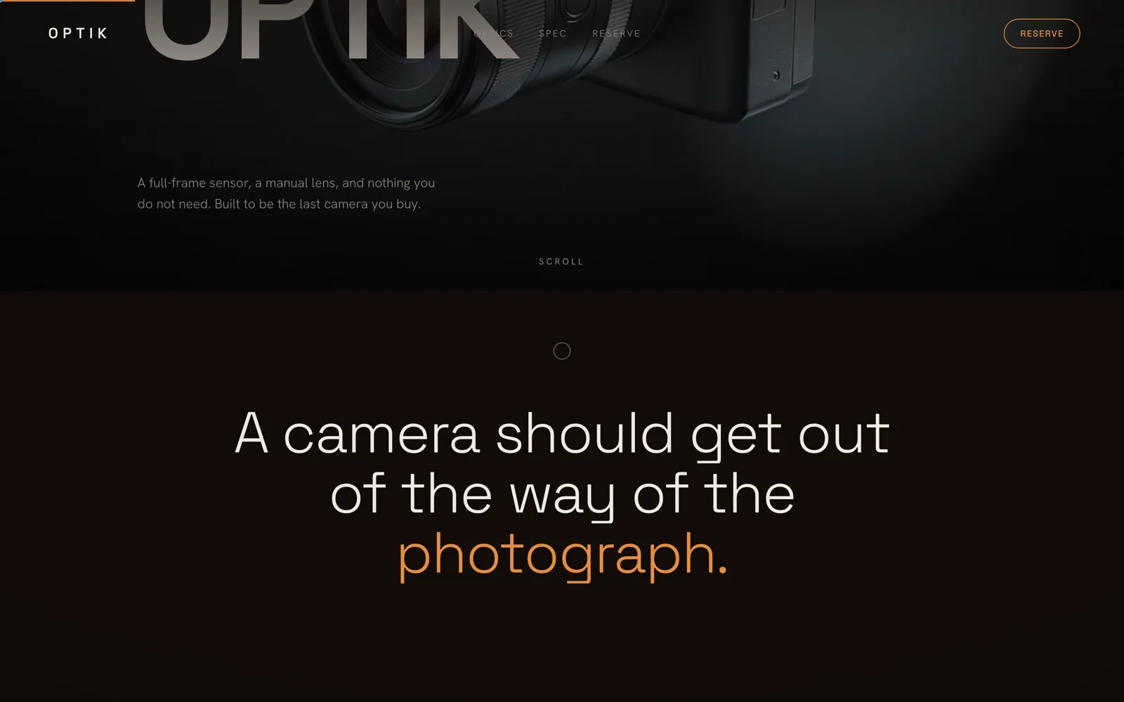 Optik: Website detail