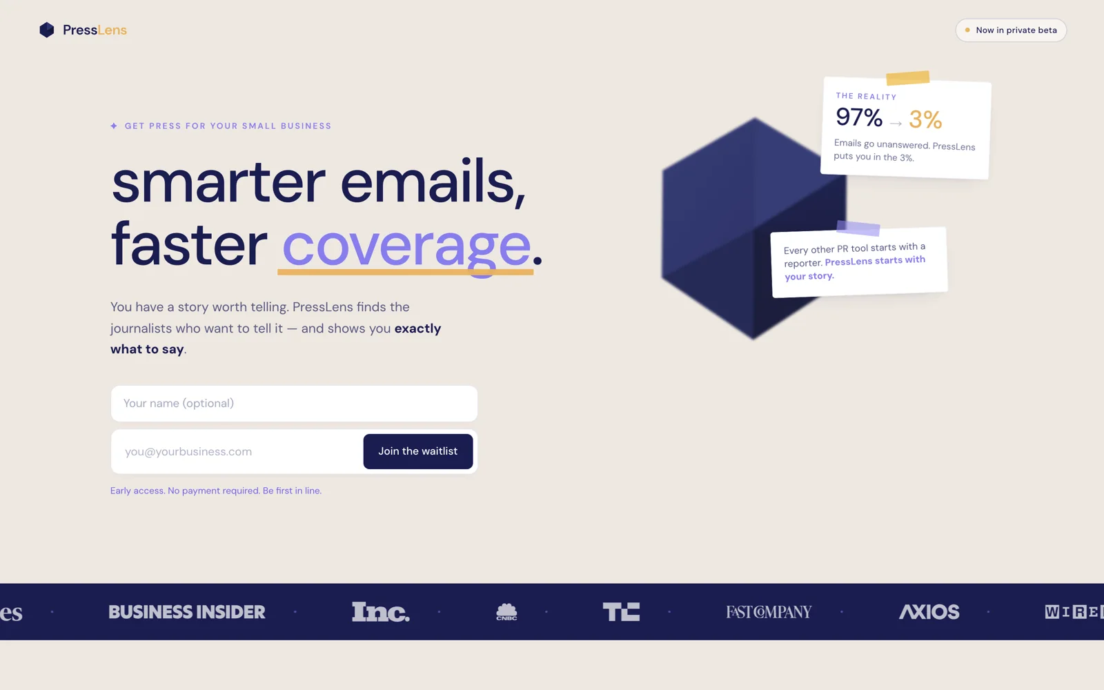 PressLens.io — website screenshot