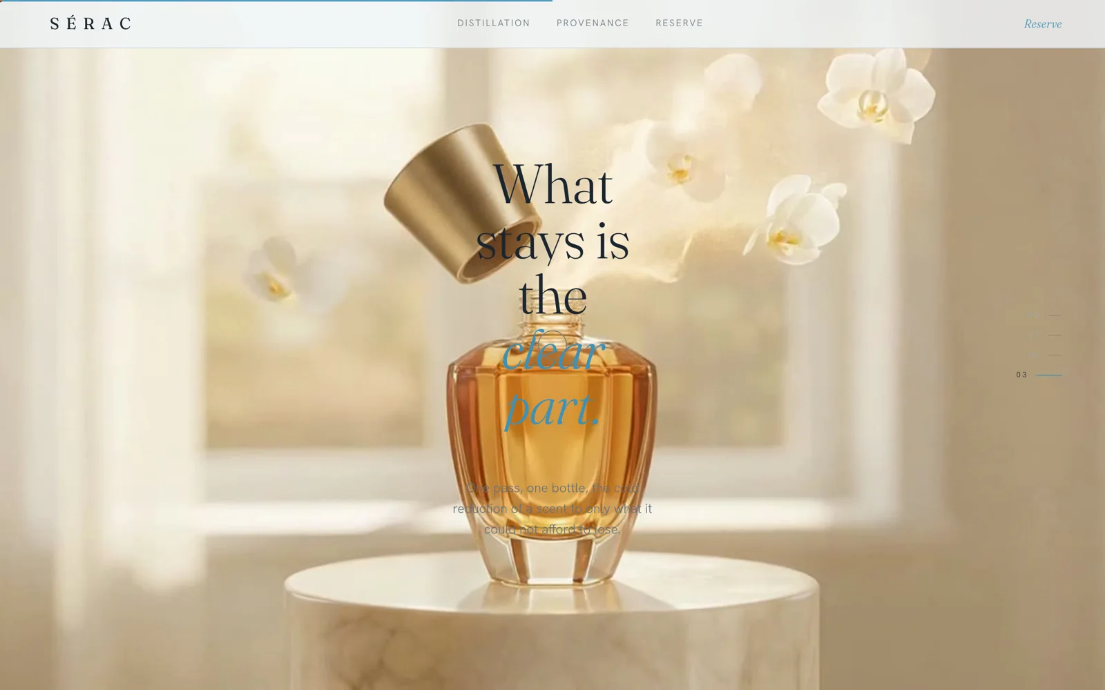 Sérac: Website detail